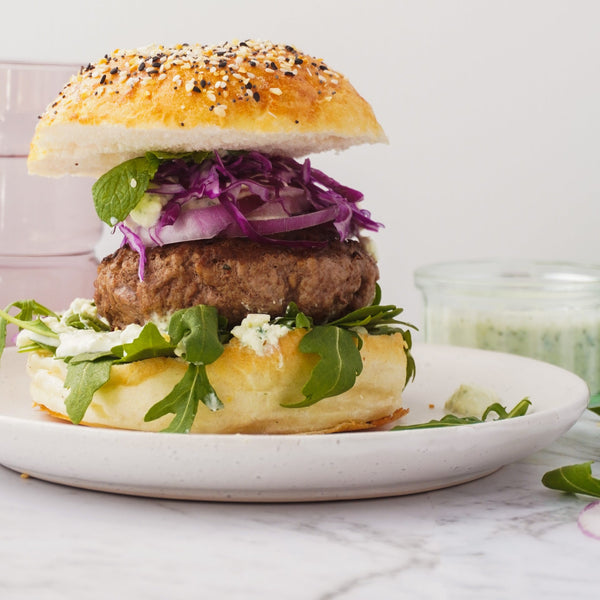 Just Lamb Grass fed Lamb & Herb burgers (100% meat with fresh herbs, grain free, additive free)