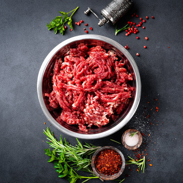 Quick Frozen, Un-aged Mince for Lasagne & Italian Meatballs -50/50 Mince Mix - Grass fed beef and free range  pork  (gluten free, frozen)