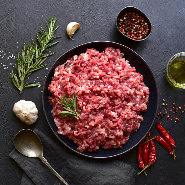 Extra Fatty Quick Frozen un-aged grass fed Beef Mince - (Minimum fat content 10%)