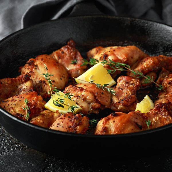 Free Range Chicken Thigh (quick frozen, un-aged, boneless, skinless)