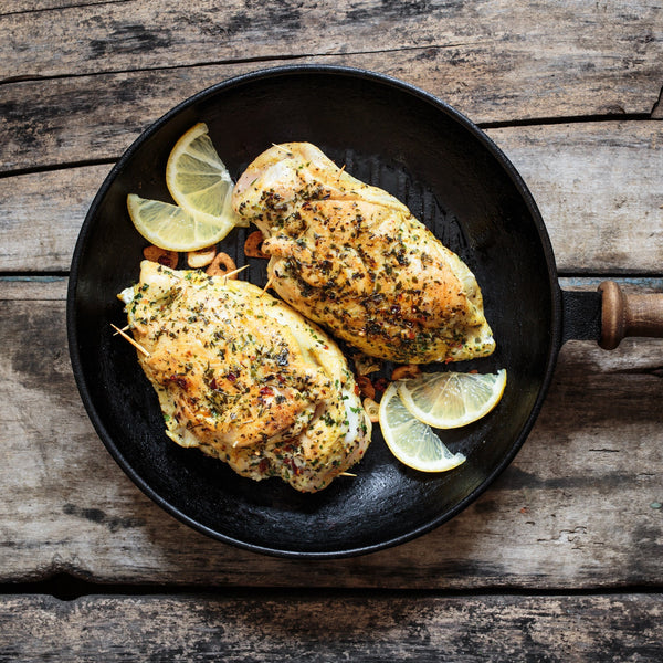 Free Range Chicken Breast skin on (min weight 175g) (quick frozen un-aged, boned)