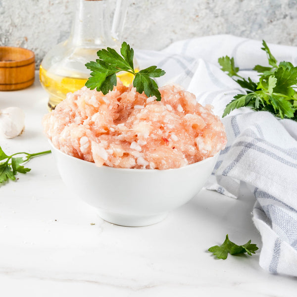 Free Range Chicken mince (quick frozen, un-aged)