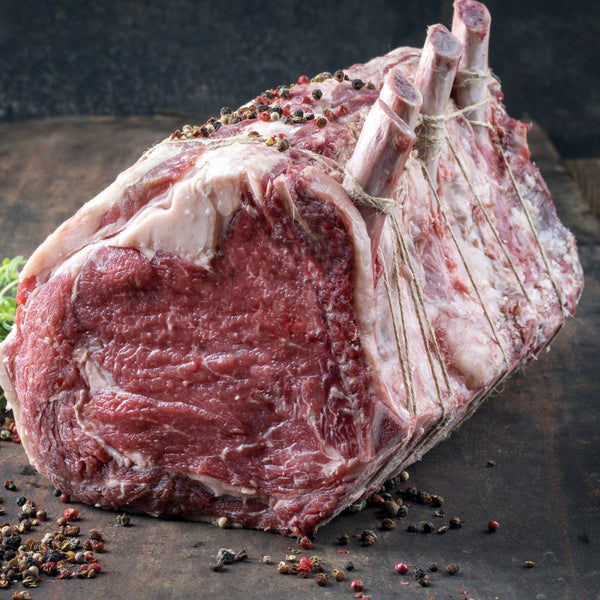 Grass Fed Beef Cote de Boeuf 28 day aged (Rib on the bone) (Belted Galloway, frozen)