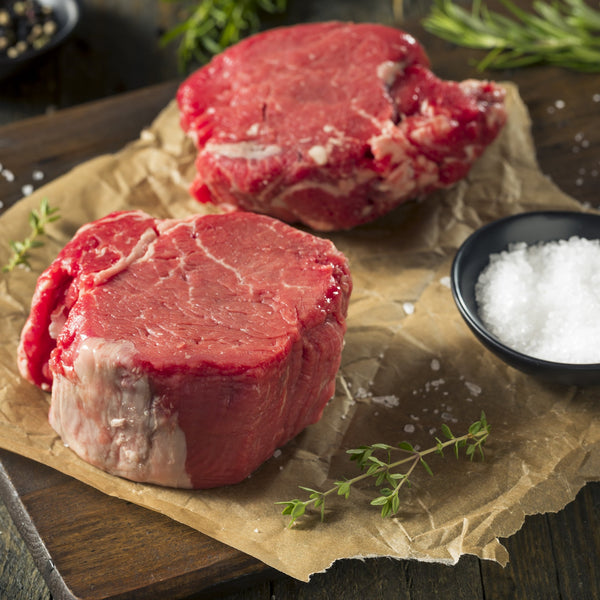 Grass Fed Beef fillet steak (quick frozen, un-aged)