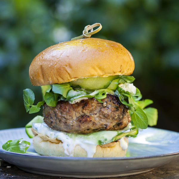 Just Lamb Burgers, (100% unaged grass fed lamb, grain free, additive free, salt-free, quick frozen, un-aged)
