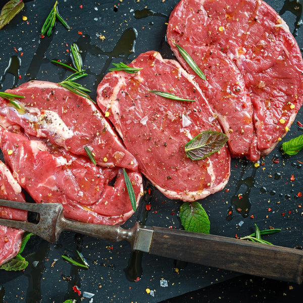 Quick Frozen Un-aged Grass fed lamb leg steak