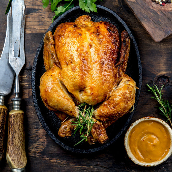 Free Range Chicken Whole Medium (min weight 1.3kg)  (un-aged, quick frozen, oven-ready)