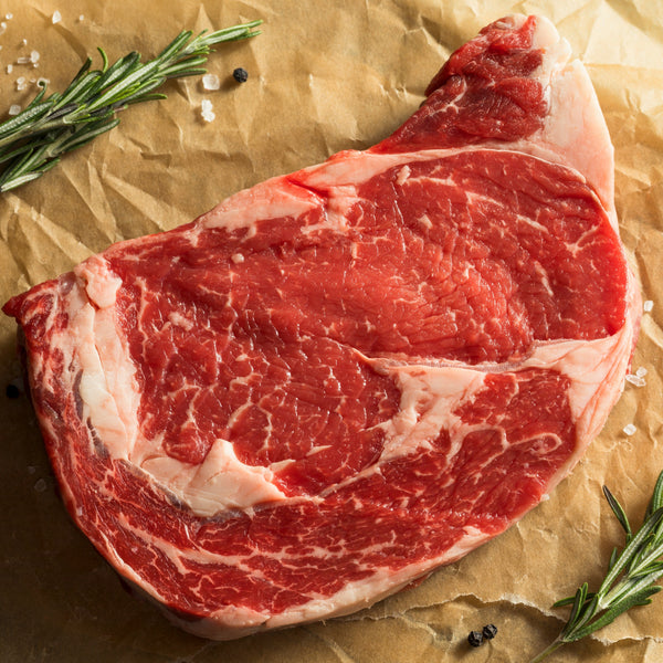 Thick Cut Grass fed beef rib eye sharing steak (450 g) (serves 2) (chilled)