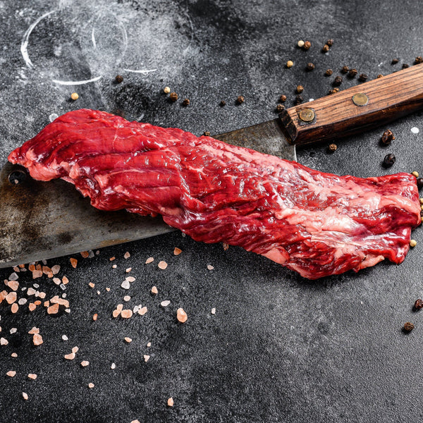 Grass Fed Beef Skirt Steak  (quick frozen, un-aged)