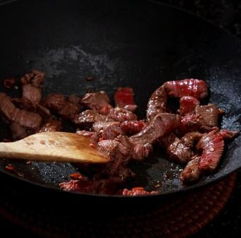Grass Fed Beef steak stir-fry strips  (quick frozen, un-aged)