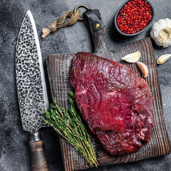 Wild Venison rump steak (quick frozen, un-aged)