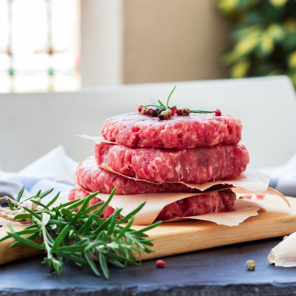 Wild venison, juniper & thyme burgers,  (gluten free)