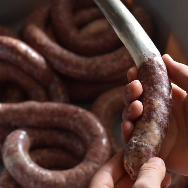 Wild venison sausages (gluten free)